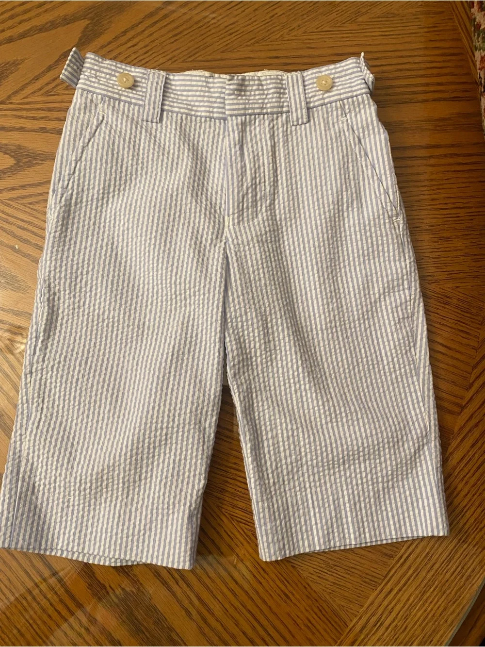 Ralph Lauren Blue & White Striped Seersucker Shorts